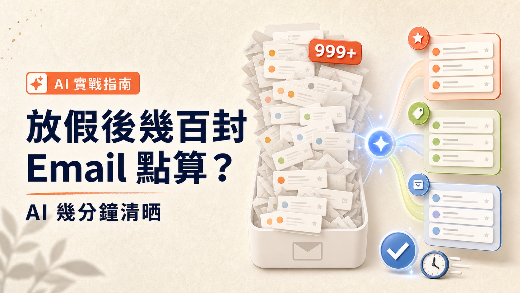 放假後幾百封 Email，用 AI 幾分鐘完成分類及整理